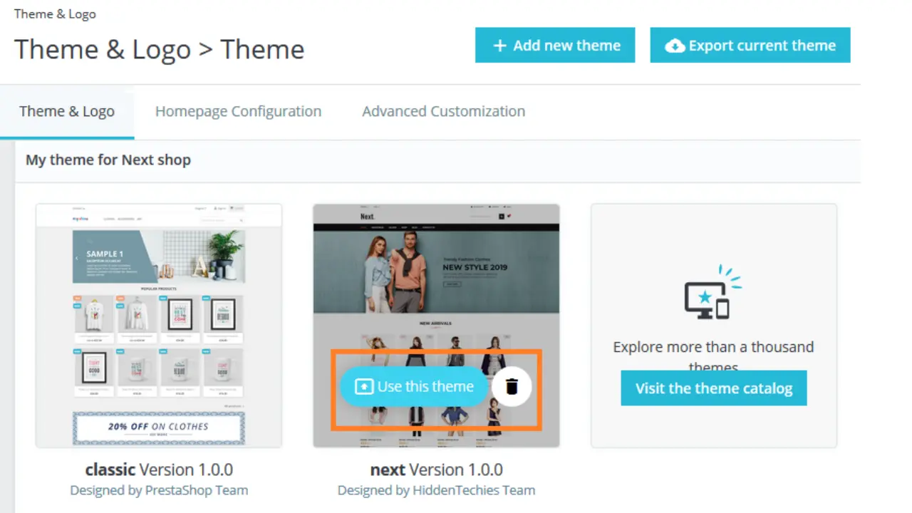 Themes & Design prestashop