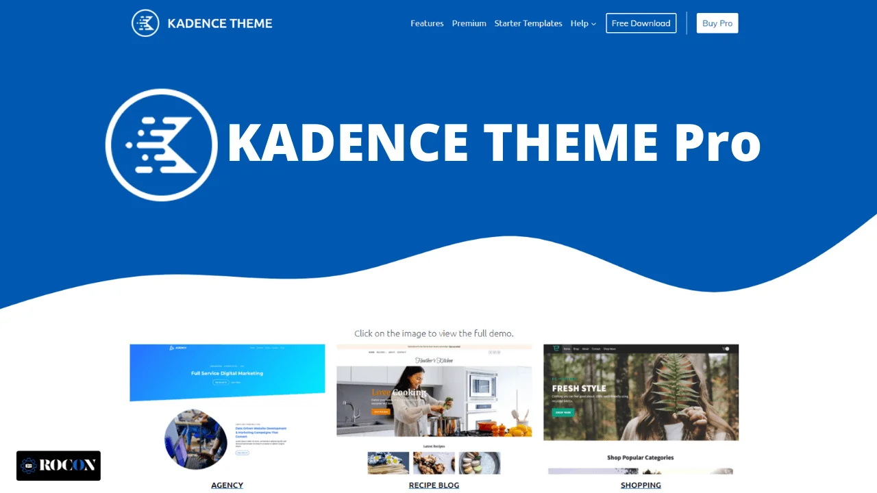 Kadence theme