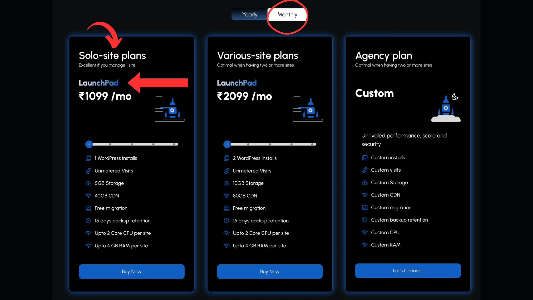 Solo Site LaunchPad Monthly