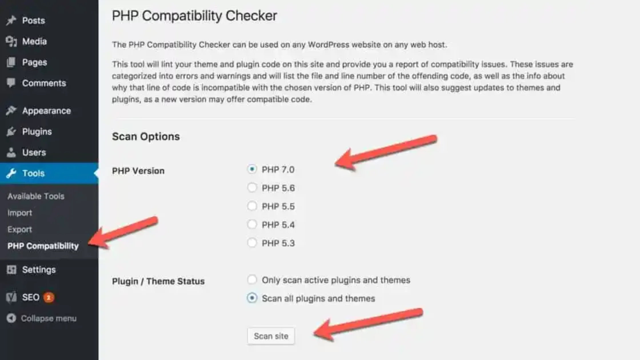 Current PHP Compatibility in WordPress