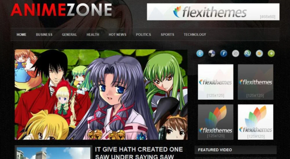 Anime Zone wordpress theme