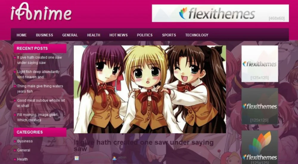 iAnime wordpress theme